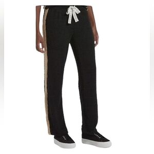 Kendall + Kylie women's black w/ tan strip pants size Medium
